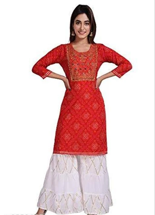 Checkout this latest Kurta Sets
Product Name: *Ert fashion Emb Red Kurti With Sharara for girls/women*
Kurta Fabric: Rayon
Bottomwear Fabric: Rayon
Fabric: No Dupatta
Sleeve Length: Three-Quarter Sleeves
Set Type: Kurta With Bottomwear
Bottom Type: Sharara
Pattern: Printed
Net Quantity (N): Single
Sizes:
S (Bust Size: 36 in, Shoulder Size: 14 in, Kurta Waist Size: 32 in, Kurta Hip Size: 40 in, Kurta Length Size: 44 in, Bottom Waist Size: 28 in, Bottom Hip Size: 38 in, Bottom Length Size: 39 in, Duppatta Length Size: 2.25 in) 
M (Bust Size: 38 in, Shoulder Size: 14.5 in, Kurta Waist Size: 34 in, Kurta Hip Size: 42 in, Kurta Length Size: 44 in, Bottom Waist Size: 30 in, Bottom Hip Size: 40 in, Bottom Length Size: 39 in, Duppatta Length Size: 2.25 in) 
L (Bust Size: 40 in, Shoulder Size: 15 in, Kurta Waist Size: 36 in, Kurta Hip Size: 44 in, Kurta Length Size: 44 in, Bottom Waist Size: 32 in, Bottom Hip Size: 42 in, Bottom Length Size: 39 in, Duppatta Length Size: 2.25 in) 
XL (Bust Size: 42 in, Shoulder Size: 15.5 in, Kurta Waist Size: 38 in, Kurta Hip Size: 46 in, Kurta Length Size: 44 in, Bottom Waist Size: 34 in, Bottom Hip Size: 44 in, Bottom Length Size: 39 in, Duppatta Length Size: 2.25 in) 
XXL (Bust Size: 44 in, Shoulder Size: 16 in, Kurta Waist Size: 40 in, Kurta Hip Size: 48 in, Kurta Length Size: 44 in, Bottom Waist Size: 36 in, Bottom Hip Size: 46 in, Bottom Length Size: 39 in, Duppatta Length Size: 2.25 in) 
XXXL (Bust Size: 46 in, Shoulder Size: 16.5 in, Kurta Waist Size: 42 in, Kurta Hip Size: 50 in, Kurta Length Size: 44 in, Bottom Waist Size: 38 in, Bottom Hip Size: 48 in, Bottom Length Size: 39 in, Duppatta Length Size: 2.25 in) 
a good quality ethnic set for women. It will give them a classic and trendy look.this is made as per the latest trends to keep you In sync with high fashion and with wedding and other occasion, it will keep you comfortable all day long.
Country of Origin: India
Easy Returns Available In Case Of Any Issue


SKU: EF-RedKurtisharara
Supplier Name: E.R.T Fashion

Code: 934-85504248-9991

Catalog Name: Adrika Voguish Women Kurta Sets
CatalogID_24319971
M03-C04-SC1003