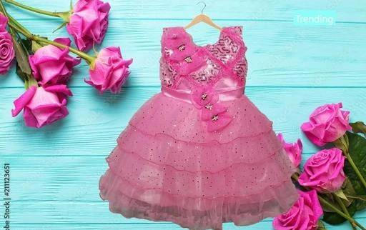 Stylish Comfortable Beautiful Pretty Princess Dress For Girls,Girls Net  Frock dress, Frocks & Dresses- Pink