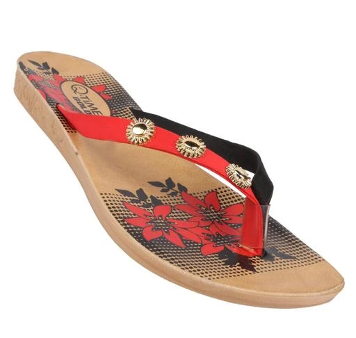Checkout this latest Flipflops & Slippers
Product Name: *Latest Attractive and Unique Women Flipflops & Slippers(Nyra-02_Black/Red) *
Material: Syntethic Leather
Sole Material: PU
Fastening & Back Detail: Slip-On
Pattern: Embellished
Net Quantity (N): 1
Now, It's time to adopted made in india items. So, we introduce a huge range of women footwear from the banner of 