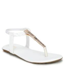  Gibelle Black Fancy Women Flat Sandals / Gibelle Flats For Women