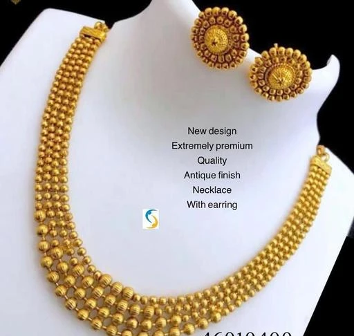 Checkout this latest Jewellery Set
Product Name: *South Necklace Set*
Base Metal: Alloy
Plating: Gold Plated
Stone Type: Artificial Stones & Beads
Sizing: Adjustable
Type: Necklace and Earrings
Net Quantity (N): 1
Country of Origin: India
Easy Returns Available In Case Of Any Issue


SKU: Mate7
Supplier Name: Padmavati Bangles

Code: 533-8667417-318

Catalog Name: Diva Graceful Jewellery Sets
CatalogID_1474955
M05-C11-SC1093