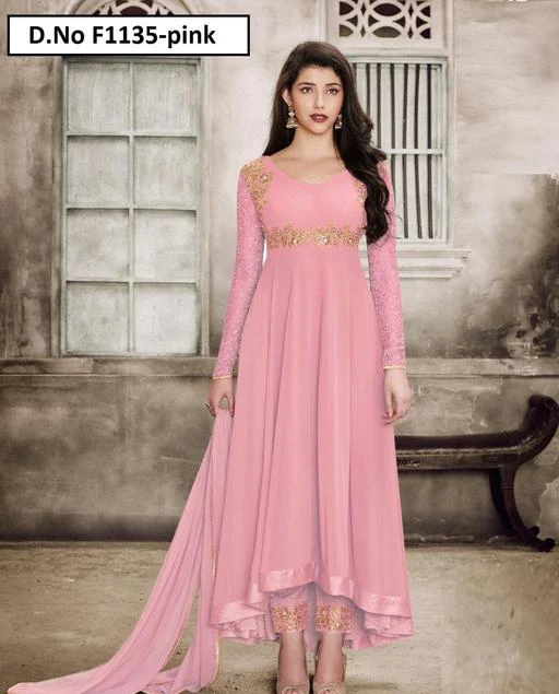 Buy Checkout This Latest Semi Stitched Suits Product Name Latest Designer Faux Georgette