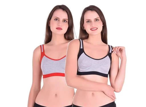 Women's Cotton T-Shirt Bra-Pack of 2 Wire Free Padded