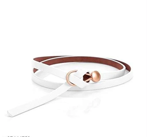 Checkout this latest Belts
Product Name: *SATYAM KRAFT Women's Artificial PU Leather Belt for Women and Girls Pack of 1 (White)*
Material: Leather
Pattern: Solid
Net Quantity (N): 1
Sizes: 
Free Size (Waist Size: 42 in) 
PACKAGE INCLUDES - 1 Piece PU Leather Belt MATERIAL : PU Leather/COLOR : White SIZE OF WAIST : Approx 35 Inch Occasion : Gift For Girls, Mother's Day, Valentine's Day, Women, Sister, Wife, Girl friend on Birthday, Anniversary, Promotion, Wedding, Rakshabandhan, Diwali, Christmas etc IDEAL FOR : belt for women,saree belt, belts for women dresses, waist belt for women, belts for women, women belt, saree belt for women stylish, waist belt, ladies belt, women belts for dress, stomach belt for women, golden belt for women, saree belt for women party wear, belt sarees for women latest design. It Can Be Wear on Saree, Designer Tops, Fancy Tops, Kurtis, Pantsuits etc.
Country of Origin: India
Easy Returns Available In Case Of Any Issue


SKU: 62_ddD6u
Supplier Name: NAVRANG1

Code: 002-87444752-994

Catalog Name: Styles Latest Women Belts
CatalogID_24887696
M05-C13-SC1081