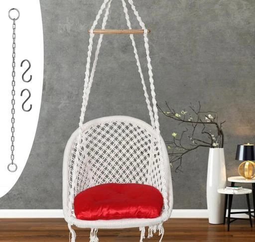 Checkout this latest Hanging Cradle
Product Name: *Patiofy D Shape Cotton Swing Jhula/Swing for Adults/Hammock Swing/Wooden Swing for Home, Living Room/Swing for Indoor, Outdoor/Includes 3ft. Hanging Chain Accessories & Red Cushion/Unjal Jhoola- White Hanging Cradle *
Cradle Material: Cotton
Product Length: 10 cm
Product Height: 4 cm
Product Breadth: 10 cm
Multipack: 1
Country of Origin: India
Easy Returns Available In Case Of Any Issue


SKU: WH-D-Swing-Red-Cushion-3ft-Chain
Supplier Name: Patiofy

Code: 8841-87554672-9995

Catalog Name: Elegant Hanging Cradle
CatalogID_24921980
M10-C33-SC2535