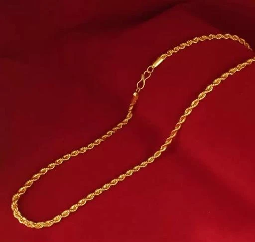  Gold Plated Rope Rassi Chain 24 Inch Handmade Mala Religious Fine
