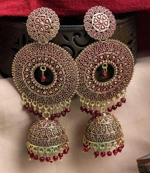 Maroon 2024 colour jhumka