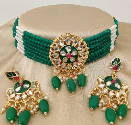 Checkout this latest Jewellery Set
Product Name: *Diva Fusion Jewellery Sets*
Base Metal: Alloy
Plating: Gold Plated
Stone Type: Kundan
Sizing: Adjustable
Type: Choker and Earrings
Multipack: 1
Country of Origin: India
Easy Returns Available In Case Of Any Issue


SKU: TP46hH8g
Supplier Name: Prince Jewellery Point

Code: 533-87764393-944

Catalog Name: Diva Fusion Jewellery Sets
CatalogID_24988405
M05-C11-SC1093