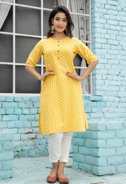 western yellow kurti pp 150, women short kurti tops cotton