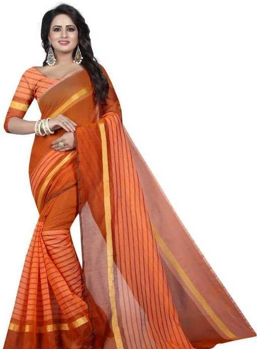 Checkout this latest Sarees_low_asp
Product Name: *Attractive Women Sarees*
Saree Fabric: Chanderi Cotton
Blouse: Separate Blouse Piece
Blouse Fabric: Chanderi Cotton
Pattern: Striped
Blouse Pattern: Striped
Multipack: Single
Sizes: 
Free Size (Saree Length Size: 5.5 m Blouse Length Size: 0.8 m)
Country of Origin: India
Easy Returns Available In Case Of Any Issue


SKU: free-rustom-orange-mannjulaas-original-imafnyveggathfyc
Supplier Name: MANNJULAAS

Code: 622-8872225-384

Catalog Name: Chitrarekha Sensational Sarees
CatalogID_1522331
M03-C02-SC1004