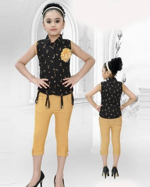 Checkout this latest Clothing Set
Product Name: *Twinkle Girls Funky Top And Stylish Capri Set *
Top Fabric: Cotton Blend
Bottom Fabric: Cotton Blend
Sleeve Length: Sleeveless
Top Pattern: Printed
Bottom Pattern: Solid
Add-Ons: No Add Ons
Sizes:
2-3 Years, 5-6 Years, 8-9 Years, 9-10 Years, 10-11 Years
Girls Funky Top And Stylish Capri Set with good Quality And Premium Fabric
Country of Origin: India
Easy Returns Available In Case Of Any Issue


SKU: sn-5073-black-1
Supplier Name: SANYAM TRADE LINK

Code: 175-88889851-999

Catalog Name: Flawsome Stylus Girls Top & Bottom Sets
CatalogID_25351205
M10-C32-SC1147