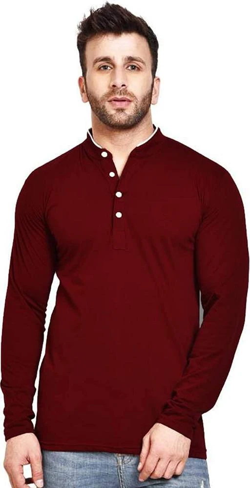 Checkout this latest Tshirts
Product Name: *T Shirts for Mens Full Sleeve|Mandrin Collar Tshirts for Men|Casual Tshirts for Men*
Fabric: Cotton Blend
Sleeve Length: Long Sleeves
Pattern: Solid
Net Quantity (N): 1
Sizes:
XL
Fabric : Cotton Blends Fabric Colors Attractive Colors Available Here Size : To perfect fit plz see the Size chart of 42 STORE  Wash care : Normal Wash by hand or Machine Color Fastness : we have tested our color fastness by ISO 105 C06 Which Results : 5\4.5 Care Instructions: Machine Wash Fit Type: Regular Fit Fabric : Cotton blends 100% Cotton Fitting Type : Regular fit Size : M, L, XL  Color : Color fastness is very good( 5 ) Care Instruction : Normal Wash Fabric : Cotton Blend Sleeve Length : Long Sleeves Pattern : Self-Design Multipack : 1 Sizes :  XL (Chest Size : 42 in, Length Size: 29.5 in)  L (Chest Size : 40 in, Length Size: 29 in)  M (Chest Size : 38 in, Length Size: 28 in) Our T-shirt is premium quality T-shirt made by Best cotton Fabric, all Process done by Imported Machine, Stitched by latest machine and it's comfortable for all age group boys and men. If you want to look Smart then sure try it. Country of Origin : India
Country of Origin: India
Easy Returns Available In Case Of Any Issue


SKU: oyAA64FN
Supplier Name: PS CART

Code: 912-89204476-993

Catalog Name: Classy Retro Men Tshirts
CatalogID_25448709
M06-C14-SC1205