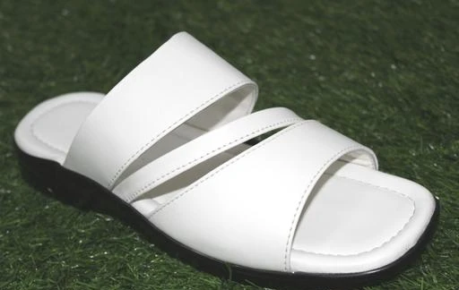 trendy white sandals