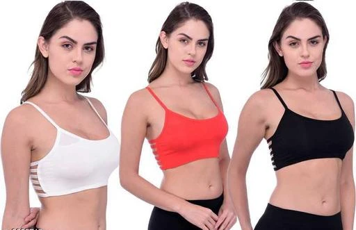 Checkout this latest Bra
Product Name: *Women Non Padded Short Bralette Bra*
Fabric: Cotton Blend
Print or Pattern Type: Solid
Padding: Non Padded
Type: Short Bralette
Wiring: Non Wired
Seam Style: Seamless
Net Quantity (N): 3
Add On: Pads
Sizes:
28A, 30A, 32A, 28B, 30B, 32B, 28C, 30C, 32C, S, M, Free Size (Underbust Size: 28 in, Overbust Size: 32 in) 
Country of Origin: India
Easy Returns Available In Case Of Any Issue


SKU: ZIEMAO 071-3CP-WHT,RED,BLK 1
Supplier Name: GEEMAA TRADERS

Code: 212-8935742-9911

Catalog Name: Women Non Padded Short Bralette Bra
CatalogID_1536937
M04-C09-SC1041