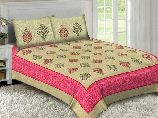 Checkout this latest Bedsheets_500-1000
Product Name: *Wheat Pink leaf screen Print Cotton Queen Size Double Bedsheet ( 90X100)*
Fabric: Cotton
No. Of Pillow Covers: 2
Thread Count: 600
Multipack: Pack Of 1
Sizes:
Queen (Length Size: 90 in Width Size: 100 in Pillow Length Size: 17 in Pillow Width Size: 27 in)
Country of Origin: India
Easy Returns Available In Case Of Any Issue


Catalog Rating: ★3.9 (78)

Catalog Name: Ravishing Stylish Bedsheets
CatalogID_1540654
C53-SC1101
Code: 644-8951177-9441