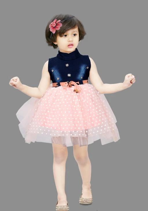 fcityin  Kids Frock Design Lagan005 Orange  Cute Elegant Frocks Dresses