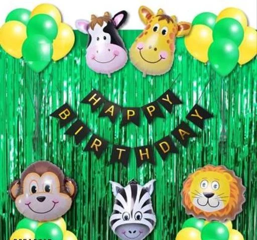 Checkout this latest Balloons & Decoration
Product Name: * Jungle Safari Green Theme Birthday Decoration Kit with 5 Animals Face Foil Balloons, Happy Birthday Banner, Curtains  (Set of 40*
Material: Plastic
Net Quantity (N): 1
 Jungle Safari Green Theme Birthday Decoration Kit with 5 Animals Face Foil Balloons, Happy Birthday Banner, Curtains  (Set of 40
Country of Origin: China
Easy Returns Available In Case Of Any Issue


SKU:  Jungle Safari Green Theme Birthday Decoration Kit with 5 Animals Face Foil Balloons, Happy Birthday Banner, Curtains  (Set of 40 
Supplier Name: BEST DEALS.

Code: 132-90510215-993

Catalog Name: Elite Balloons & Decoration
CatalogID_25823999
M08-C25-SC2525