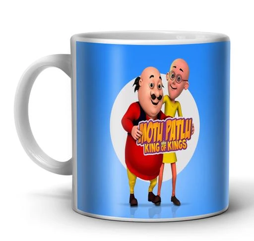  - Indian Tag Motu Patlu Cartoon Printed Ceramic Coffee Mug For