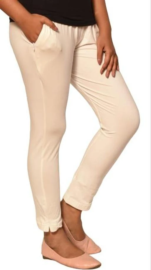 Checkout this latest Trousers & Pants
Product Name: *COMFY#PANTS#TROUSERS*
Fabric: Cotton Lycra
Pattern: Solid
Net Quantity (N): 1
Sizes: 
30 (Waist Size: 30 in, Length Size: 35 in, Hip Size: 40 in) 
32 (Waist Size: 32 in, Length Size: 35 in, Hip Size: 42 in) 
34 (Waist Size: 34 in, Length Size: 35 in, Hip Size: 44 in) 
36 (Waist Size: 36 in, Length Size: 35 in, Hip Size: 46 in) 
38 (Waist Size: 38 in, Length Size: 35 in, Hip Size: 48 in) 
A ORIGINAL PHOTO SHOOT. HOSIERY COTTON LYCRA. ONE SIDE ZIP POCKET. SUPER SMOOTH STREACHABLE KNITTED FABRIC.  STYLISH SLIDE SLITS LEGS. TOP GRADE ELASTIC WAISTBAND WITH TAPERED LEGS. COMFORTABLE ALL DAY WEAR WITH EXCELLENT SWEAT ABSORPTION. PAIRED WITH SHIRTS, TSHIRTS, KURTIS. GO FOR IT.
Country of Origin: India
Easy Returns Available In Case Of Any Issue


SKU: COMFY#OFFWHITE#PANTS#TROUSERS
Supplier Name: SHREE NAMI

Code: 763-91099796-996

Catalog Name: Comfy Fashionista Women Women Trousers 
CatalogID_25995626
M04-C08-SC1034
