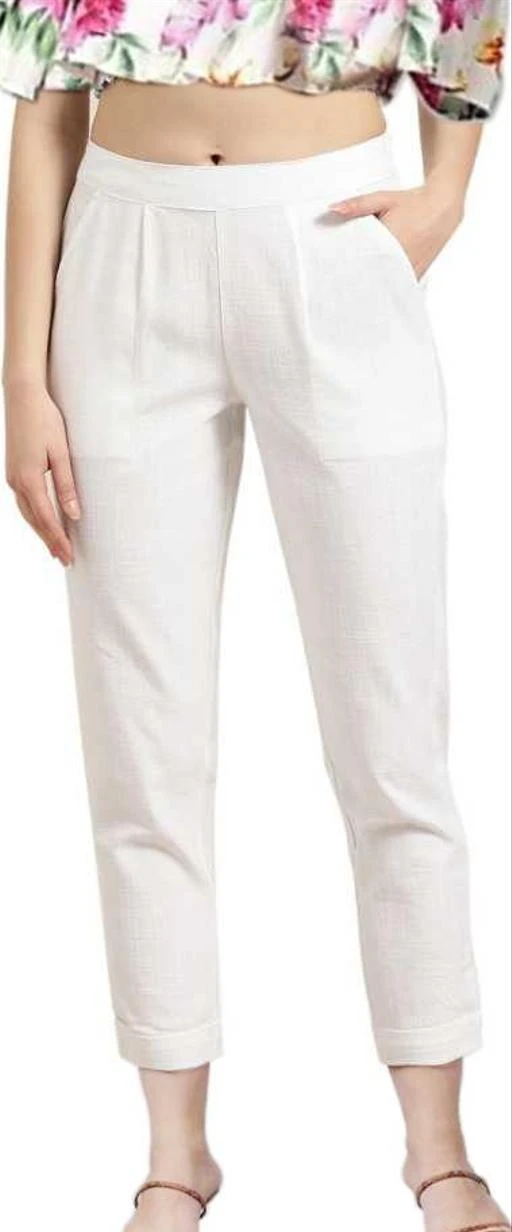 Checkout this latest Trousers & Pants
Product Name: *Urbane Elegant Women Women White TRousers/Pants*
Fabric: Cotton
Pattern: Solid
Multipack: 1
Sizes: 
28 (Waist Size: 28 in, Length Size: 37 in, Hip Size: 34 in) 
30 (Waist Size: 30 in, Length Size: 37 in, Hip Size: 36 in) 
32 (Waist Size: 32 in, Length Size: 37 in, Hip Size: 38 in) 
34 (Waist Size: 34 in, Length Size: 37 in, Hip Size: 40 in) 
36 (Waist Size: 36 in, Length Size: 37 in, Hip Size: 42 in) 
Country of Origin: India
Easy Returns Available In Case Of Any Issue


SKU: Urbane Elegant Women Women White TRousers/Pants
Supplier Name: A&D Collection

Code: 244-91370830-996

Catalog Name: Stylish Modern Women Women Trousers 
CatalogID_26083310
M04-C08-SC1034