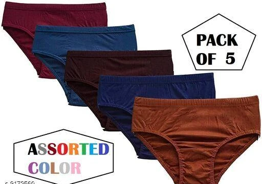 Women Bikini Multicolor Cotton Panty Pack Of 5 Women Bikini 5516