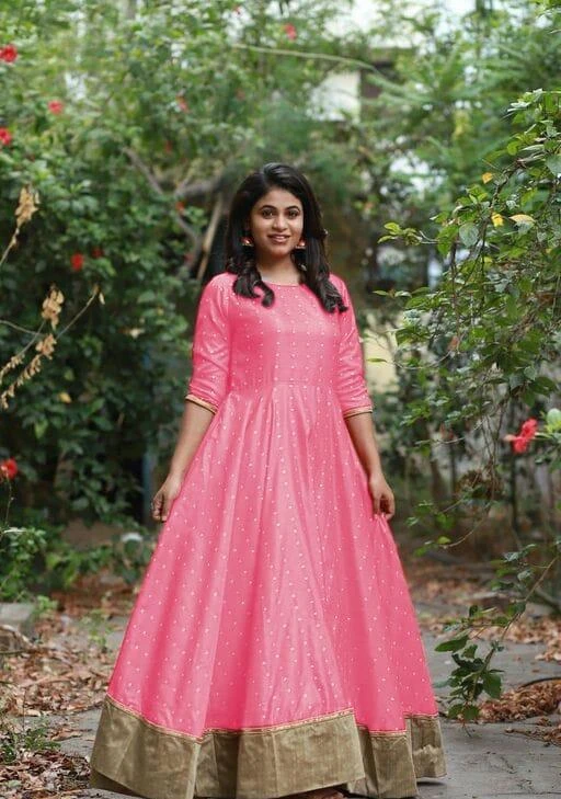 Checkout this latest Gowns
Product Name: *Classic Ravishing Women Gowns*
Fabric: Taffeta Silk
Sleeve Length: Three-Quarter Sleeves
Pattern: Solid
Sizes:
M (Bust Size: 38 in, Length Size: 52 in) 
L (Bust Size: 40 in, Length Size: 52 in) 
XL (Bust Size: 42 in, Length Size: 52 in) 
XXL (Bust Size: 44 in, Length Size: 52 in) 
Country of Origin: India
Easy Returns Available In Case Of Any Issue


SKU: buti_pink
Supplier Name: ClothingMart

Code: 994-92002300-995

Catalog Name: Classic Ravishing Women Gowns
CatalogID_26277376
M04-C07-SC1289
