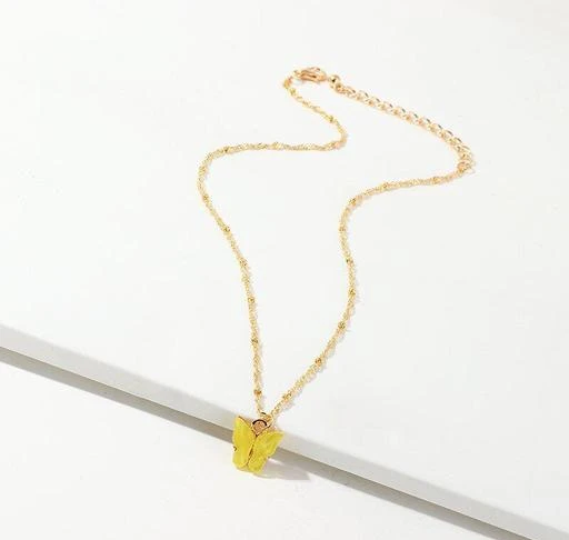 New Fancy Korean Butterfly Style Chain Necklace For Women And Girls.
