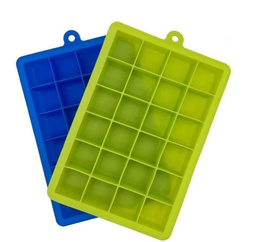 24 Grid Ice Cube Mold Silicone Ice Cube Tray Square Ice Tray Mould Easy  Release Silicone