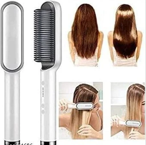 Compare BRITSPEAR Electric Hair Straightener Comb Brush For Men Women  Girls And Hair Straightening Fast Smoothing Comb With 5 Temperature  Control Price in India  CompareNow
