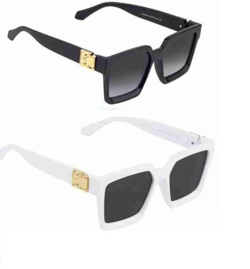 Checkout this latest Sunglasses
Product Name: *Unisex Adult Rectangular Sunglasses Pack of 2 ( White, Black )*
Net Quantity (N): 2
Sizes:Free Size
loister Sunglasses for men women boys girls latest and stylish is the first choice of everyone be it a home, office, holiday at beach vacation, or it is a hill station weekend with dear ones, Sunglasses for men women latest and stylish are the cooling goggles for men women boys girls can be used everywhere no matter in office or at home, outside or at gym or yoga classes or in coaching classes or in school college campus just WoW your chaps with the latest sunglasses for mens womens boys and girls combo and stylish in black color lenses and black frame with the material made up of metal and plastic, shiny hinge, comfortable nose pads, light weight temples and whats more the prices are also under 200 for single pair of sunglass
Country of Origin: India
Easy Returns Available In Case Of Any Issue


SKU: 2018-White-Black
Supplier Name: LOISTER

Code: 922-92996304-998

Catalog Name: Fashionable Unique Men Sunglasses 
CatalogID_26590651
M05-C12-SC1226