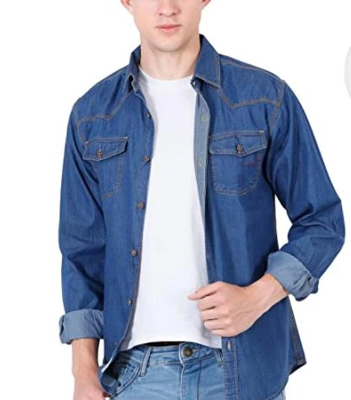 Checkout this latest Shirts
Product Name: *United Club Men's Casual Denim Shirt*
Fabric: Denim
Sleeve Length: Long Sleeves
Pattern: Solid
Sizes:
M (Chest Size: 40 in, Length Size: 27 in) 
L (Chest Size: 42 in, Length Size: 27.5 in) 
XL (Chest Size: 44 in, Length Size: 28.5 in) 
Product- A fully trendy and fashionable United Club Denim Casual Shirt For Men is designed specially for Casual Wear and party wear. Shirt has 2 flap pocket on the chest and full sleeve shirt. This double pocket shirt is offered in darkblue shirt color and small to double x-large sizes. This shirt is best wear for casual occasion for men.
Country of Origin: India
Easy Returns Available In Case Of Any Issue


SKU: SF_03_DEN_DARKBLUE
Supplier Name: SONI FASHION

Code: 934-93229862-9981

Catalog Name: Fancy Fashionable Men Shirts
CatalogID_26664437
M06-C14-SC1206