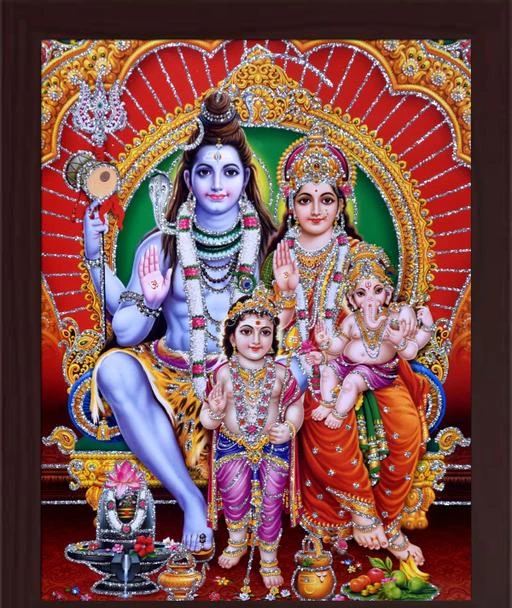  - God Photo Frames Lord Shiva Family Parivar Shiva Paravat Photo  Frame