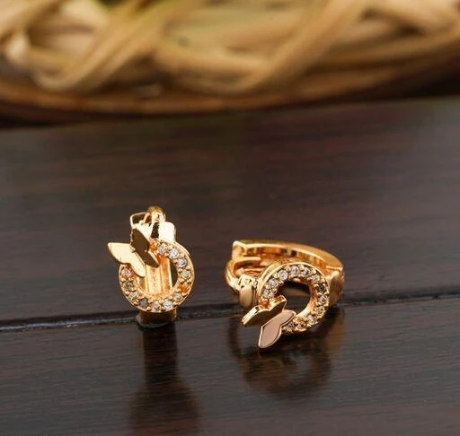 Buy Rose Gold Plated Interlocking Heart Earrings from Next Denmark