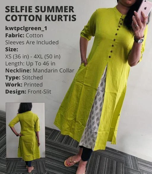 Checkout this latest Kurtis
Product Name: *Women's Printed Cotton Blend Kurti*
Fabric: Cotton Blend
Sleeve Length: Three-Quarter Sleeves
Pattern: Printed
Combo of: Single
Sizes:
XS, S, M, L, XL, XXL, XXXL, 4XL
Easy Returns Available In Case Of Any Issue


SKU: nav-kwtpclgreen_1-Green-208020
Supplier Name: Pistaa Sales

Code: 225-9455344-8151

Catalog Name: Chitrarekha Drishya Kurtis
CatalogID_1662283
M03-C03-SC1001