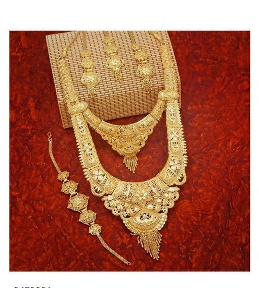 Checkout this latest Jewellery Set
Product Name: *Women's one gram Gold Jewellery Set*
Base Metal: Alloy
Plating: Gold Plated
Stone Type: Artificial Stones
Sizing: Adjustable
Type: Necklace and Earrings
Net Quantity (N): 1
Country of Origin: India
Easy Returns Available In Case Of Any Issue


SKU: Yellow GOLDST2054
Supplier Name: mansiya Creations

Code: 245-9470091-0441

Catalog Name: Twinkling Colorful Haram Jewellery Sets
CatalogID_1665731
M05-C11-SC1093