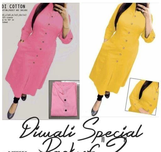 Checkout this latest Kurtis
Product Name: *Women Cotton High- Slit Solid Yellow Kurti*
Fabric: Cotton
Sleeve Length: Three-Quarter Sleeves
Pattern: Solid
Combo of: Combo of 2
Sizes:
L, XL, XXL
Country of Origin: Hong Kong
Easy Returns Available In Case Of Any Issue


SKU: nav-Pink_and_yellow_combo-Yellow-8139651
Supplier Name: Vishu Creation

Code: 665-9477656-8061

Catalog Name: Women Cotton High- Slit Solid Yellow Kurti
CatalogID_1667457
M03-C03-SC1001