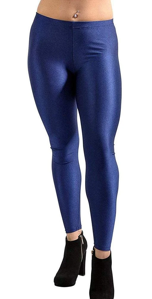  Neavy Blue Beautiful Shiny Leggings For Women / Elegant