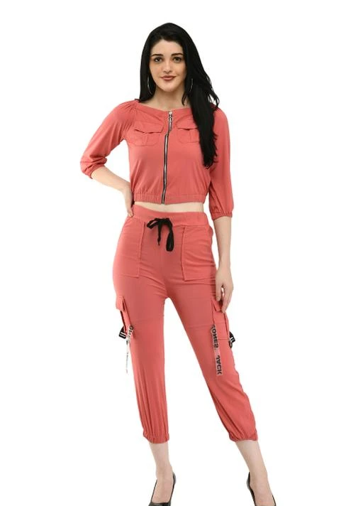 Checkout this latest Top & Bottom Sets
Product Name: *Fashion hub women peach solid zipped Top pant set*
Top Fabric: Polyester
Bottom Fabric: Polyester
Sleeve Length: Three-Quarter Sleeves
Net Quantity (N): 1
Sizes: 
S (Top Bust Size: 36 in, Top Length Size: 18 in, Bottom Waist Size: 28 in, Bottom Length Size: 40 in) 
M, L
Country of Origin: India
Easy Returns Available In Case Of Any Issue


SKU: Fashion-46_S
Supplier Name: fashion_hub

Code: 245-9519526-0051

Catalog Name: Stylish Sensational Women Top & Bottom Sets
CatalogID_1677186
M04-C07-SC1290