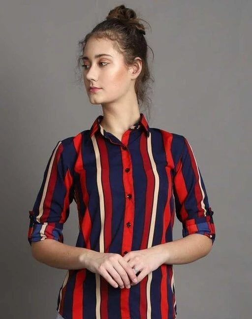 Checkout this latest Shirts
Product Name: *Sensational Women Shirts-*
Fabric: Crepe
Sleeve Length: Three-Quarter Sleeves
Pattern: Solid
Net Quantity (N): 1
Sizes:
S (Bust Size: 34 in, Length Size: 21 in) 
M (Bust Size: 36 in, Length Size: 21 in) 
L (Bust Size: 38 in, Length Size: 21 in) 
XL (Bust Size: 40 in, Length Size: 21 in) 
Country of Origin: India
Easy Returns Available In Case Of Any Issue


SKU: Sensational Women Shirts-red lining
Supplier Name: MG & ENTERPRISES

Code: 892-95380723-994

Catalog Name: Urbane Elegant Women Shirts
CatalogID_27320490
M04-C07-SC1022