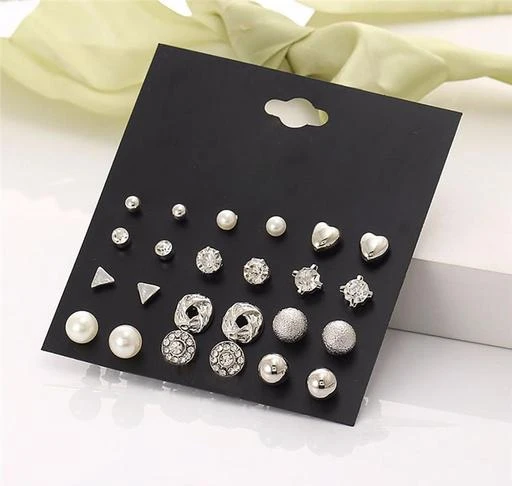 Checkout this latest Earrings & Studs
Product Name: *Jewels Galaxy Jewellery For Women Combo Of 12 Of Silver Plated Stud Earrings*
Base Metal: Alloy
Plating: Silver Plated
Stone Type: No Stone
Sizing: Non-Adjustable
Type: Studs
Amaze your loved ones with your stunning and flawless personality with the designer imitation hoop earrings that will modify your image into mesmerizing beauty. Women cherished designer hoop earrings to style up their fashion statement and complete their attire. Stupefying crystal earrings from the house of Jewels Galaxy is an exceptionally designed gold plated hoop earrings studded with multi-coloured crystals to bring out best in your style.
Country of Origin: India
Easy Returns Available In Case Of Any Issue


SKU: JG-PC-ERGAA-150
Supplier Name: RS_JEWELS

Code: 381-96214107-9921

Catalog Name: Fancy Earrings & Studs
CatalogID_27556114
M05-C11-SC1091
