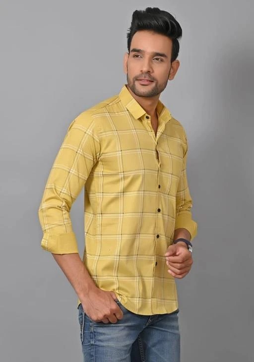 Checkout this latest Shirts
Product Name: *Pretty Fashionista Men Shirts*
Fabric: Cotton Blend
Sleeve Length: Long Sleeves
Pattern: Checked
Net Quantity (N): 1
Sizes:
M (Chest Size: 39 in, Length Size: 27.5 in) 
L (Chest Size: 40 in, Length Size: 28.5 in) 
XL (Chest Size: 42 in, Length Size: 29.5 in) 
XXL (Chest Size: 44 in, Length Size: 30.5 in) 
Country of Origin: India
Easy Returns Available In Case Of Any Issue


SKU: BIGCHECK-BABACREATION-009-YELLOW
Supplier Name: BABA CREATION

Code: 124-96420420-999

Catalog Name: Pretty Fashionista Men Shirts
CatalogID_27617317
M06-C14-SC1206