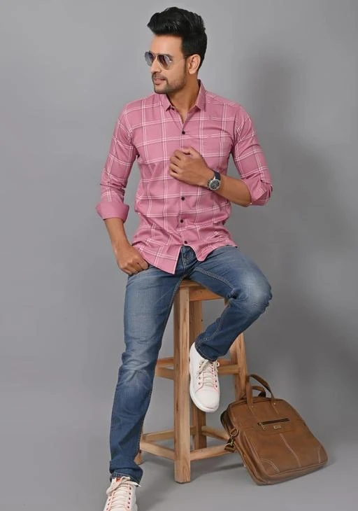 Checkout this latest Shirts
Product Name: *Pretty Fashionista Men Shirts*
Fabric: Cotton Blend
Sleeve Length: Long Sleeves
Pattern: Checked
Net Quantity (N): 1
Sizes:
M (Chest Size: 39 in, Length Size: 27.5 in) 
L (Chest Size: 40 in, Length Size: 28.5 in) 
XL (Chest Size: 42 in, Length Size: 29.5 in) 
XXL (Chest Size: 44 in, Length Size: 30.5 in) 
Country of Origin: India
Easy Returns Available In Case Of Any Issue


SKU: BIGCHECK-BABACREATION-009-pink
Supplier Name: BABA CREATION

Code: 124-96420421-999

Catalog Name: Pretty Fashionista Men Shirts
CatalogID_27617317
M06-C14-SC1206