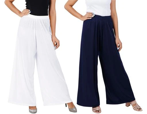 Checkout this latest Palazzos
Product Name: *Pure Fashion M to 6XL Cotton Viscose Loose Fit Flared Wide Leg Palazzo Pants for Women White Navy Combo Pack of 2*
Fabric: Cotton
Pattern: Solid
Multipack: 2
Sizes: 
24 (Waist Size: 24 in, Length Size: 38 in) 
26 (Waist Size: 26 in, Length Size: 38 in) 
28 (Waist Size: 28 in, Length Size: 40 in) 
30 (Waist Size: 30 in, Length Size: 42 in) 
32 (Waist Size: 32 in, Length Size: 42 in) 
34 (Waist Size: 34 in, Length Size: 42 in) 
36 (Waist Size: 36 in, Length Size: 42 in) 
38 (Waist Size: 38 in, Length Size: 43 in) 
Easy Returns Available In Case Of Any Issue


SKU: 953PF-Whte Combo 2 Palazzo Nvy
Supplier Name: PURE FASHION

Code: 484-9663336-7941

Catalog Name: Fashionable Glamarous Women Palazzos
CatalogID_1711210
M04-C08-SC1039