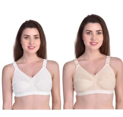 Checkout this latest Bra
Product Name: * WOMEN COTTON  FULL COVERAGE NON PADDED BRA*
Fabric: Cotton
Print or Pattern Type: Solid
Padding: Non Padded
Type: Everyday Bra
Wiring: Non Wired
Seam Style: Seamed
Net Quantity (N): 2
Add On: Straps
Sizes:
42B (Underbust Size: 41 in, Overbust Size: 42 in) 
32C (Underbust Size: 31 in, Overbust Size: 32 in) 
34C (Underbust Size: 33 in, Overbust Size: 34 in) 
36C (Underbust Size: 35 in, Overbust Size: 36 in) 
38C (Underbust Size: 37 in, Overbust Size: 38 in) 
40C (Underbust Size: 39 in, Overbust Size: 40 in) 
Super combed cotton elastane stretch fabric. Non-Padded / Non-Wired Full Coverage Bra. Non-Wired Cups for a Poke-free experience. Double layered Cups to protect modesty. Created with cotton-rich fabric for utmost comfort and ease. Satin bow at the center gore. Adjustable shoulder straps for Snug Fit
Country of Origin: India
Easy Returns Available In Case Of Any Issue


SKU: NISHA 2 COMBO (CREAM_WHITE) COLOURS 
Supplier Name: KOMAL GARMENTSS.

Code: 572-96650505-995

Catalog Name: Fancy Women Bra
CatalogID_27683493
M04-C09-SC1041
.
