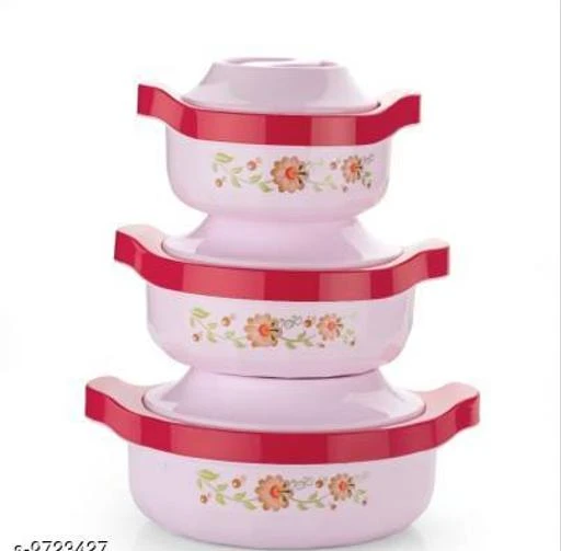 Checkout this latest Serving Casseroles & Tureens
Product Name: *Thermoware Casserole Set (2500 ml, 1500 ml, 800 ml) set of 03 (pink)*
Material: Stainless Steel
Capacity: 2
Product Breadth: 12 Cm
Product Length: 35 Cm
Net Quantity (N): Multipack
Easy Returns Available In Case Of Any Issue


SKU: Casserole_pink_03
Supplier Name: I KHODAL ENTERPRISE

Code: 516-9723427-7431

Catalog Name: Unique Casseroles
CatalogID_1724296
M08-C23-SC2070