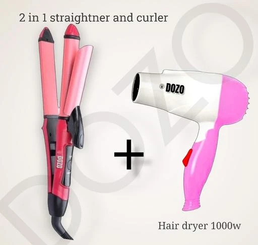  - Hair Dryer Hair Straightener Combo 2 In 1 Hair Straightener And  Hair