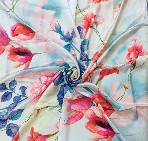 Satin Silk Scarf for Women Lightweight Fashion Scarves, Wrap in Floral  Pattern for Spring Fall Summer (