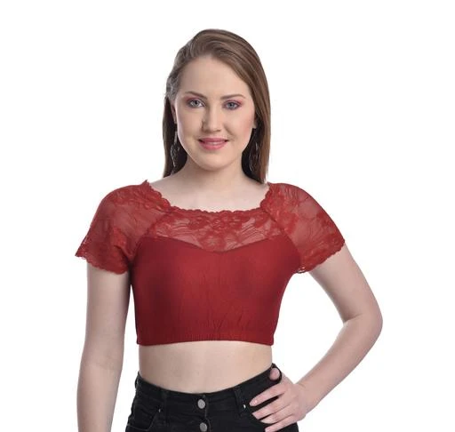 Checkout this latest Blouses
Product Name: *STREET CRAFT MAROON  Women's Viscose Lace Blouse ethinic wear *
Fabric: Viscose Rayon
Fabric: Viscose Rayon
  STREET CRAFT We As A Brand Is Known For Its Wide Range Of Classy And Conformable Ethnic Wear Collection For Women. Exclusively Made With Utmost Care And Perfection, This Blouse Comes With Half Sleeves And Round Neck Neckline, This Blouse Is Having Contrasting Classy Printed/Embroidered Pattern. This Charming Blouse Will Surely Fetch You Compliments For Your Rich Sense Of Style . he Jacquard Blouses Are Very Stylish And Elegant In Nature. It Looks Perfect With Silk And Light Weighted Sarees. Sleek And Smart V Neck Enhances Your Neck And Makes You Look Slimmer. it is a  give you a very elegant look in any occasion . perfect fit in your body , you look perfect in this pretty blouse . grab this beautiful blouse for any occasion . Sleeveless Women's Stitched Jacquard Pink Sweetheart Neck Handwork Embroidery Sequence Zari Work Readymade Blouse for Saree and Lehenga This Simple Printed Blouse Is Very Attractive And Gives Glamorous Look You Can Flaunt It In Any Party Or Wedding Functions A Simple; Modern 
Sizes: 
30 (Bust Size: 30 in, Length Size: 15 in) 
32 (Bust Size: 32 in, Length Size: 15 in) 
34 (Bust Size: 34 in, Length Size: 15 in) 
36 (Bust Size: 36 in, Length Size: 15 in) 
38 (Bust Size: 38 in, Length Size: 15 in) 
40 (Bust Size: 40 in, Length Size: 15 in) 
Country of Origin: India
Easy Returns Available In Case Of Any Issue


SKU: DDDkBXoA
Supplier Name: STREETS CRAFT

Code: 314-98202662-999

Catalog Name: Stylo Women Blouses
CatalogID_28176998
M03-C06-SC1007