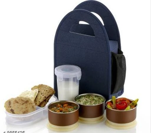 Checkout this latest Lunch Boxes_500-1000
Product Name: *Lunch Boxes - 300 ml Lunch Boxes, Chapati Box & Tumbler with Bag(Multiset)*
Material: Stainless Steel
Country of Origin: India
Easy Returns Available In Case Of Any Issue


SKU: Lunch_Box_5_Container 
Supplier Name: I KHODAL ENTERPRISE

Code: 264-9855425-8121

Catalog Name: Classy Lunch Boxes
CatalogID_1753314
M08-C23-SC1260