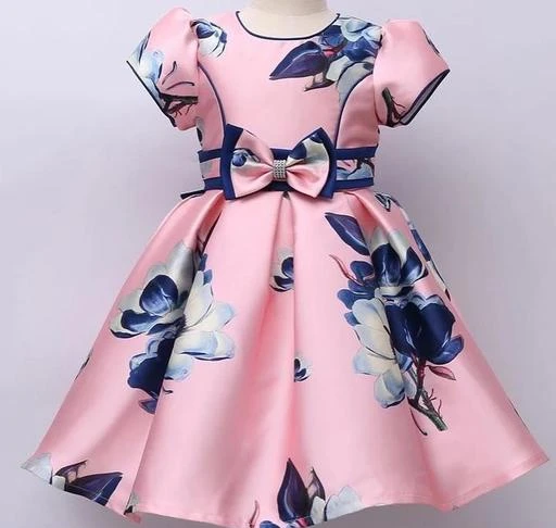 Pink Party wear baby frock